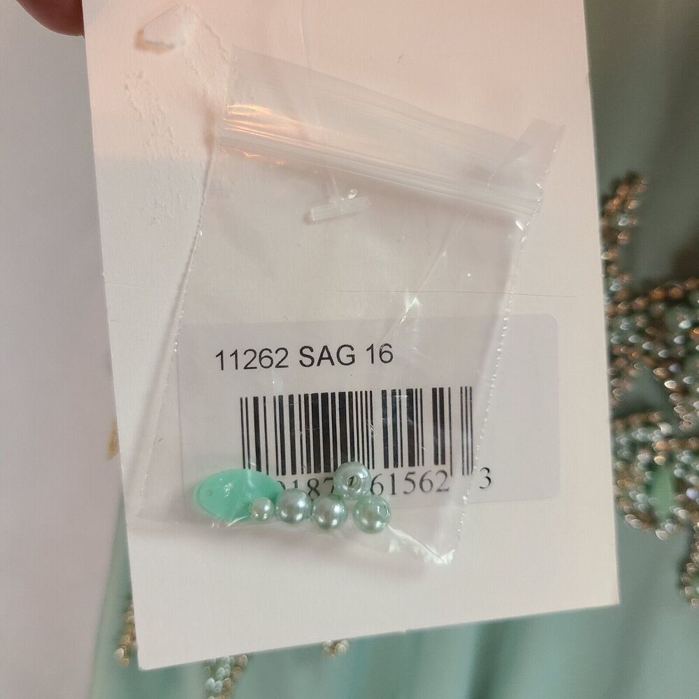New MAC DUGGAL 11262 Sage Embellished One Shoulder Asymmetrical Gown Wm (16)$598 - Picture 16 of 16